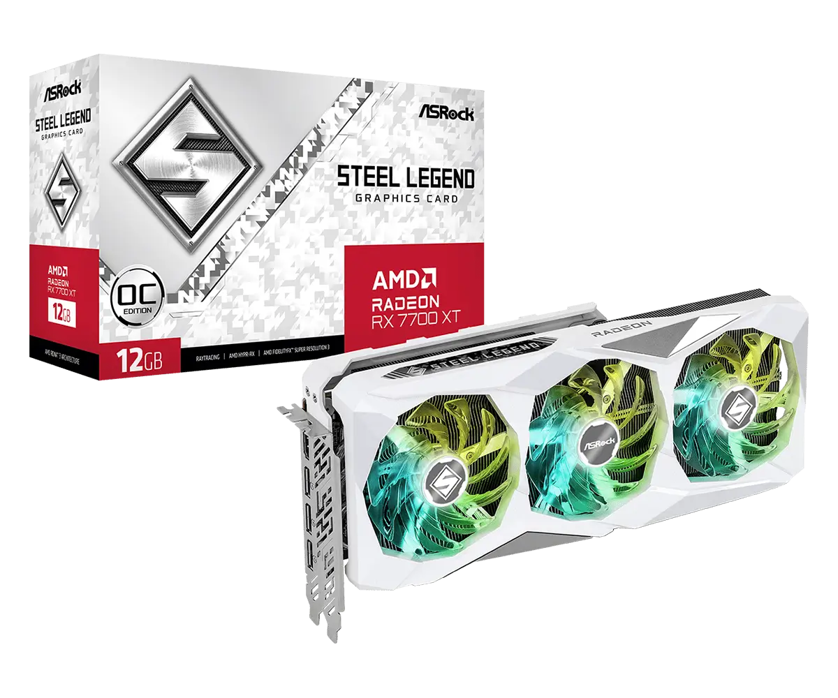 Asrock AMD Radeon RX 7700 XT Steel Legend OC 12GB grafička kartica